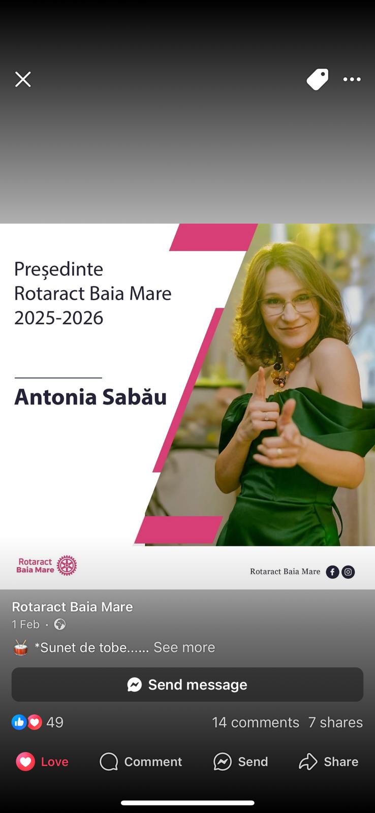 Sabau Antonia - Secretar Rotaract Baia Mare